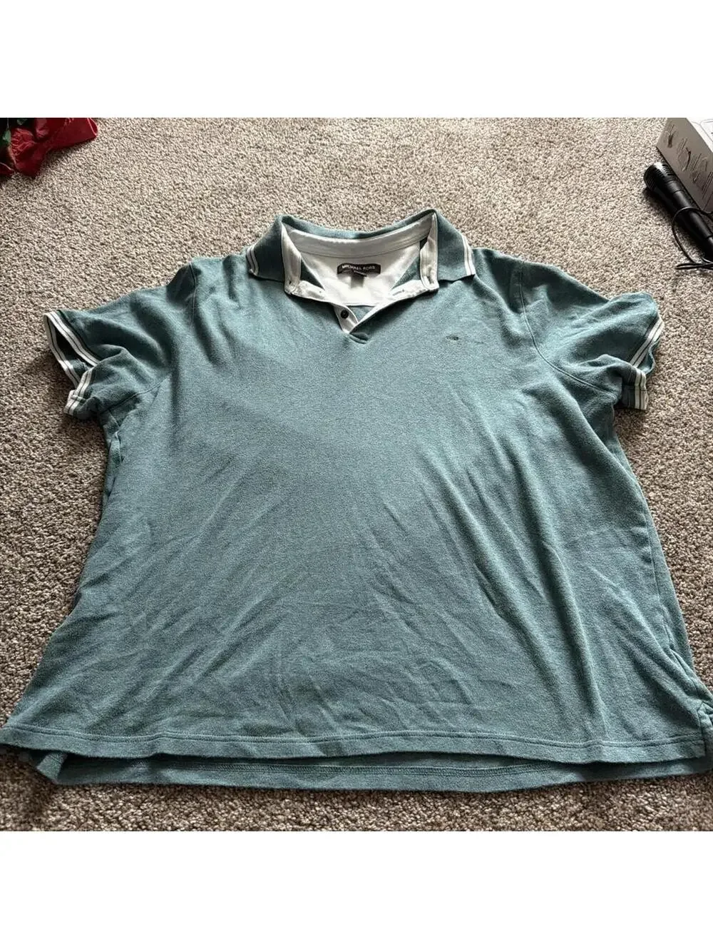 Michael Kors Women's Blue and Green Polo-shirt